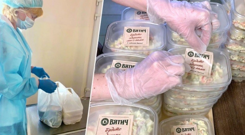 «Вятич» кормит горячими обедами врачей инфекционной больницы
