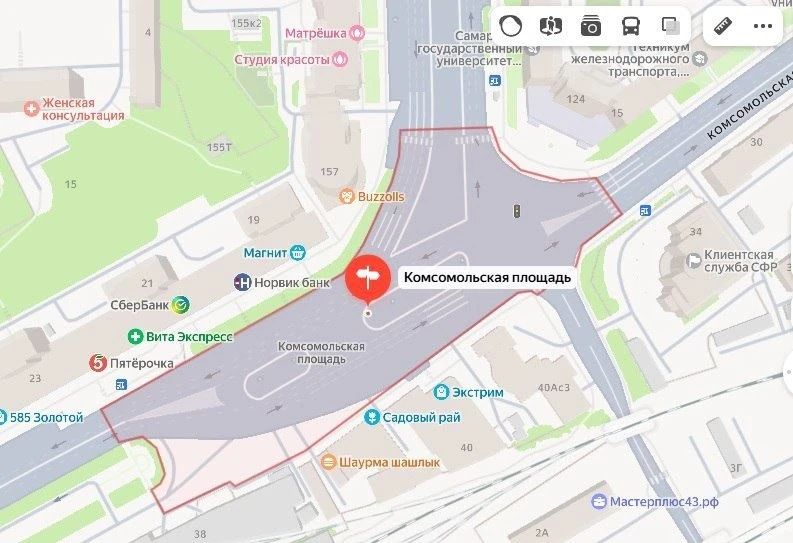 На Комсомольской площади в Кирове могут сделать круговое движение