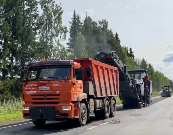 Продолжается ремонт участков дороги на границе с Нижегородской областью