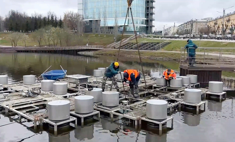 Началась сборка фонтана у цирка в Кирове