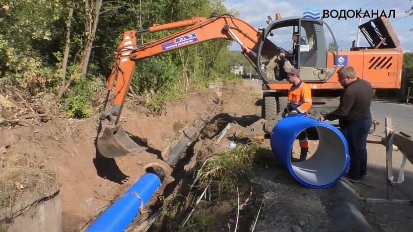 МУП «Водоканал» перекладывает канализацию в деревне Большое Скопино