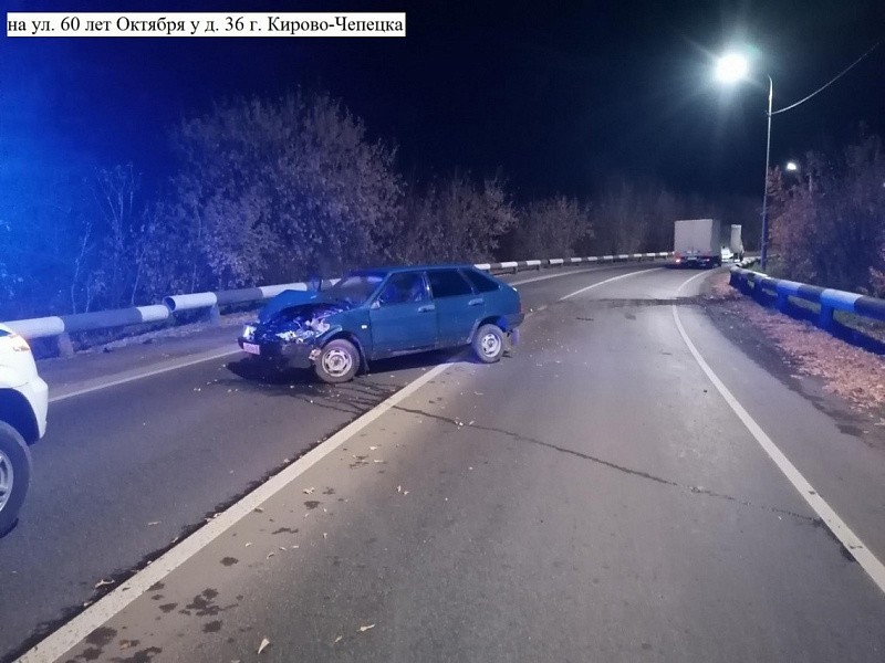 Пьяный водитель пострадал в ДТП в Кирово-Чепецке