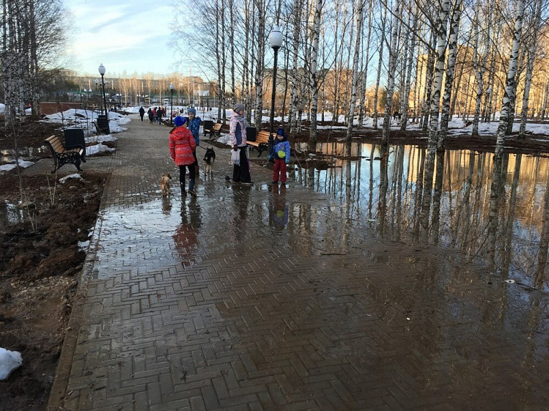 Кочуровский парк снова затопило