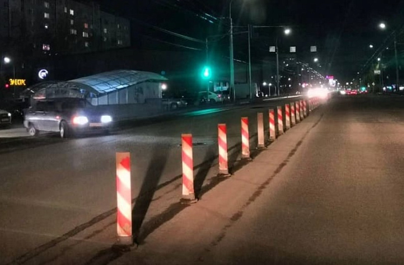 На улице Воровского в Кирове уберут сигнальные столбики