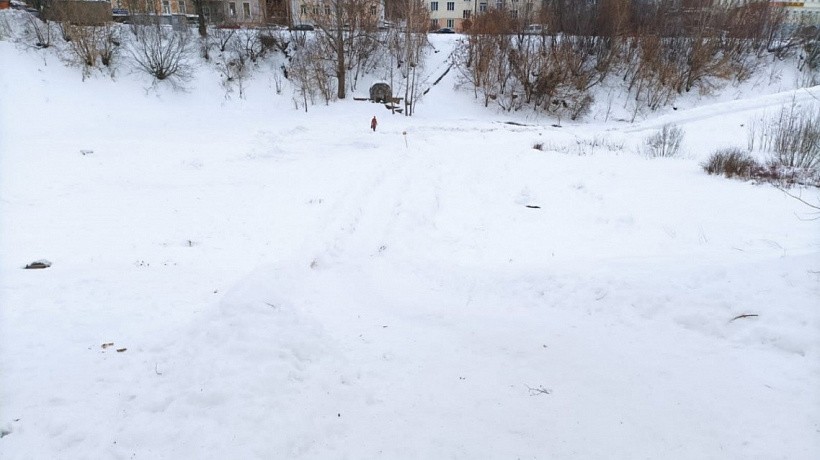 В овраге Засора оборудовали горки для тюбинга