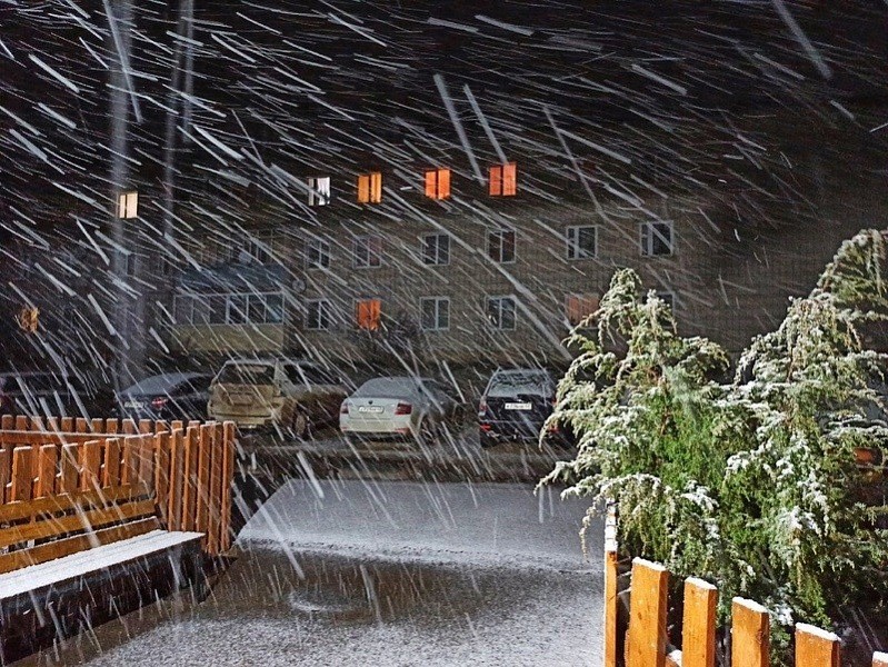 В Подосиновском районе выпал снег