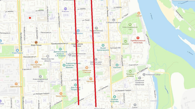 Улицы Володарского и Свободы в Кирове предложили сделать полностью односторонними