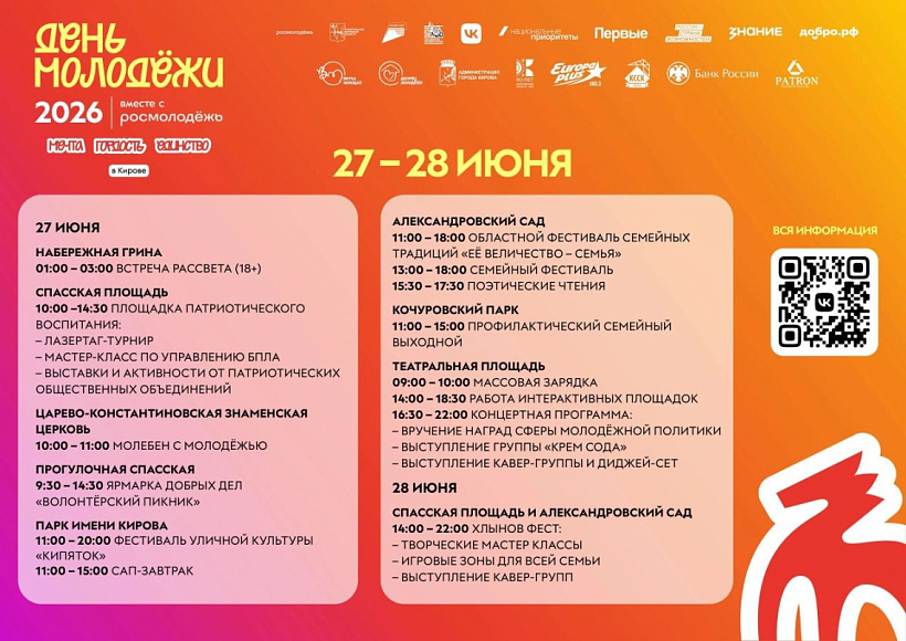 День молодёжи отметят в Кирове в эти выходные
