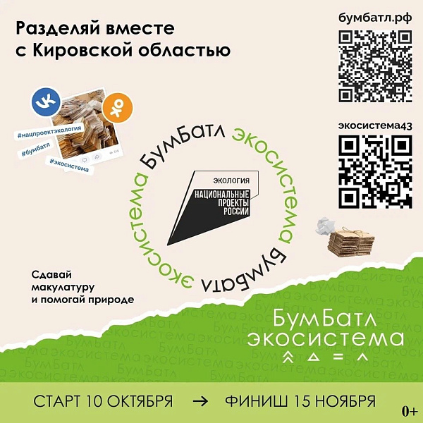 Кировская область примет участие в акции по сбору макулатуры «БумБатл»